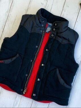 POLO BY RALPH LAUREN Double RL Black Vest with Red Liner